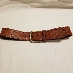Lauren by Ralph Lauren Curved Belt in Tobacco